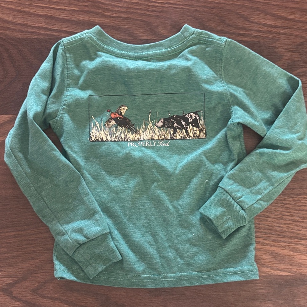 Kids Green Long Sleeve Shirt